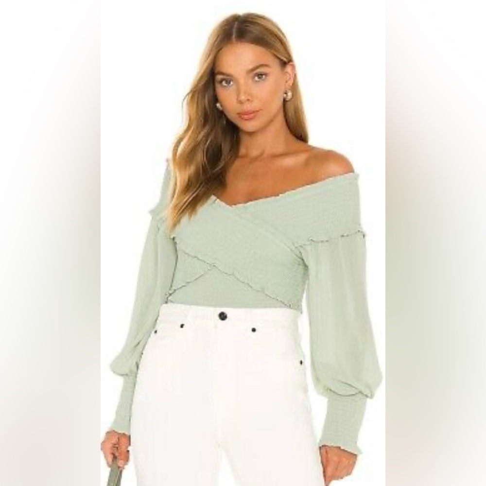 Bb Dakota by Steve Madden Off the Shoulder Long Sleeve Top